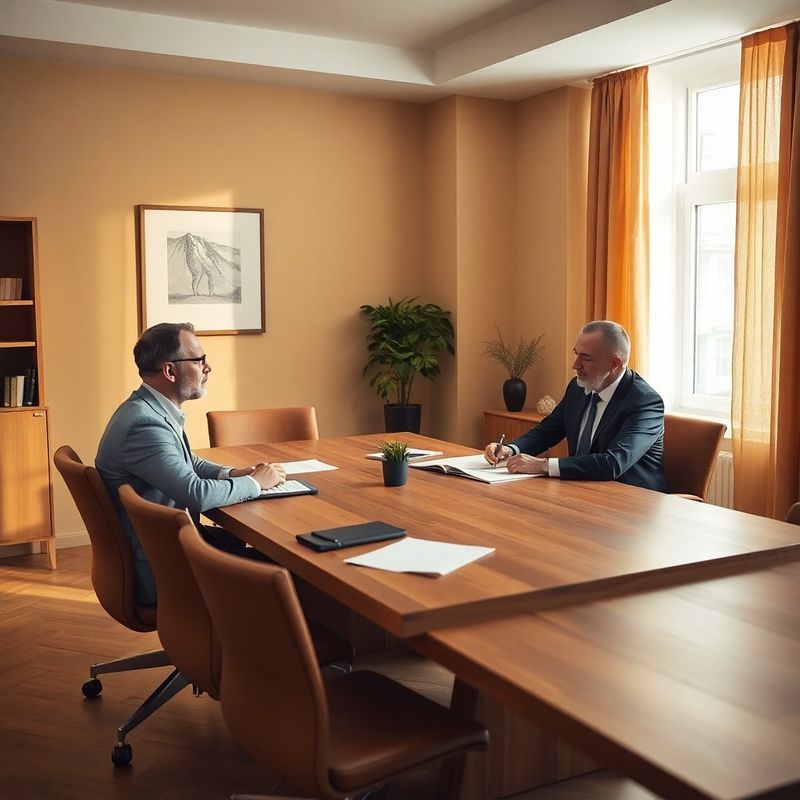 Întâlnire cu un client în biroul cabinetului